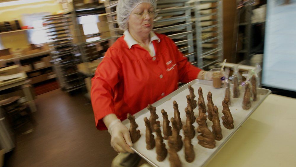 Pabrik kelinci paskah cokelat