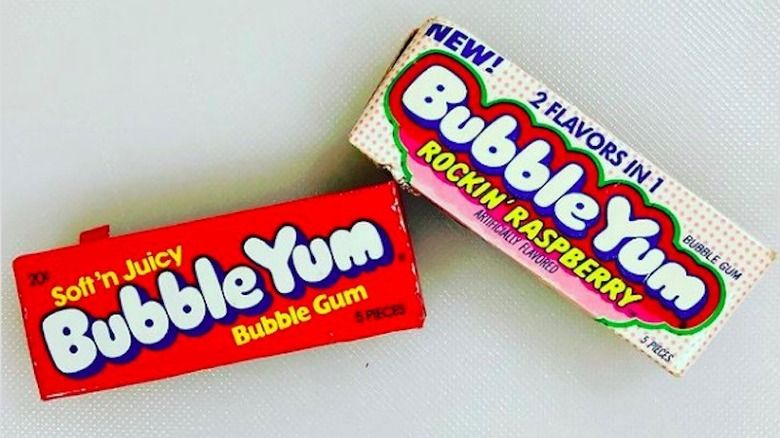 packs vintage de chewing-gum Bubble Yum