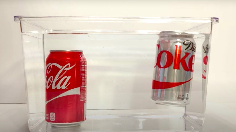 rede waarom dieet coke in water dryf
