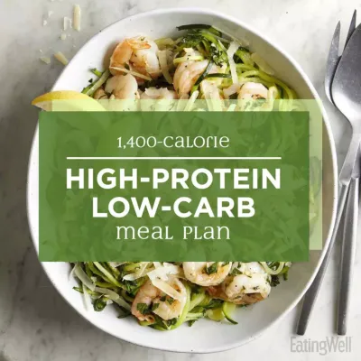Plan de repas riche en protéines et faible en glucides de 1 400 calories