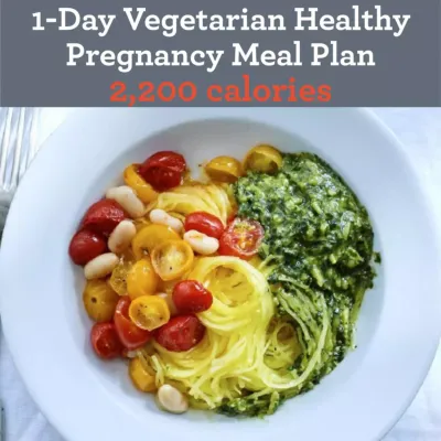 Однодневный вегетарианский план здорового питания для беременных, 2200 калорий