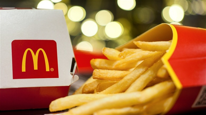   McDonald's burger and fries